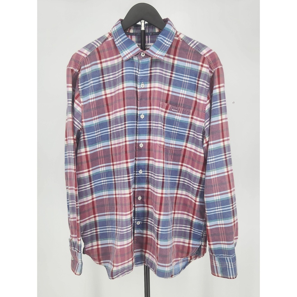 Tommy Bahama Relax Mens Large Plaid Button Down‎ Shirt Long Sleeve Multi-Color